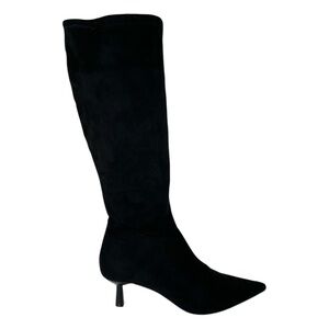 Steve Madden Women's Astoria Slouch Kitten-Heel Dress Boots Black Size 6.5M